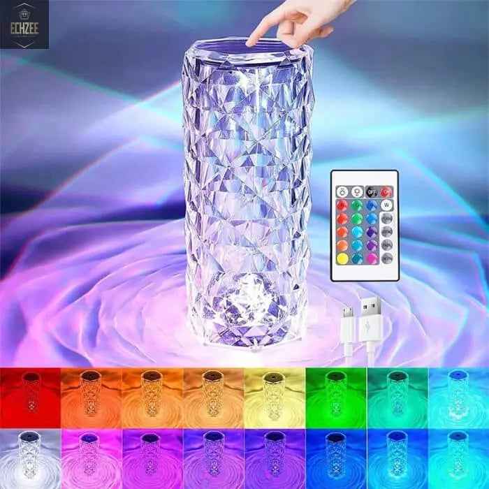 Crystal Table Lamp With Remote