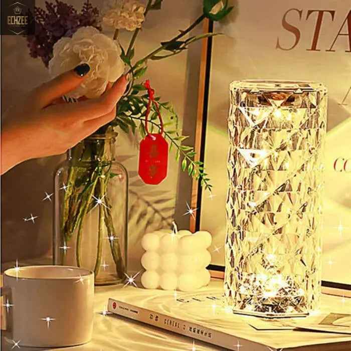 Crystal Table Lamp With Remote