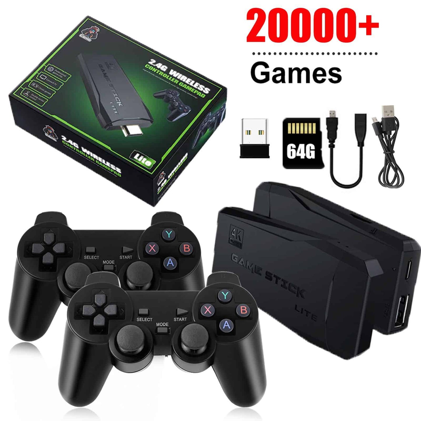 M8 Game 4k With 20000+ Games And Two Game Controllers - Echzee